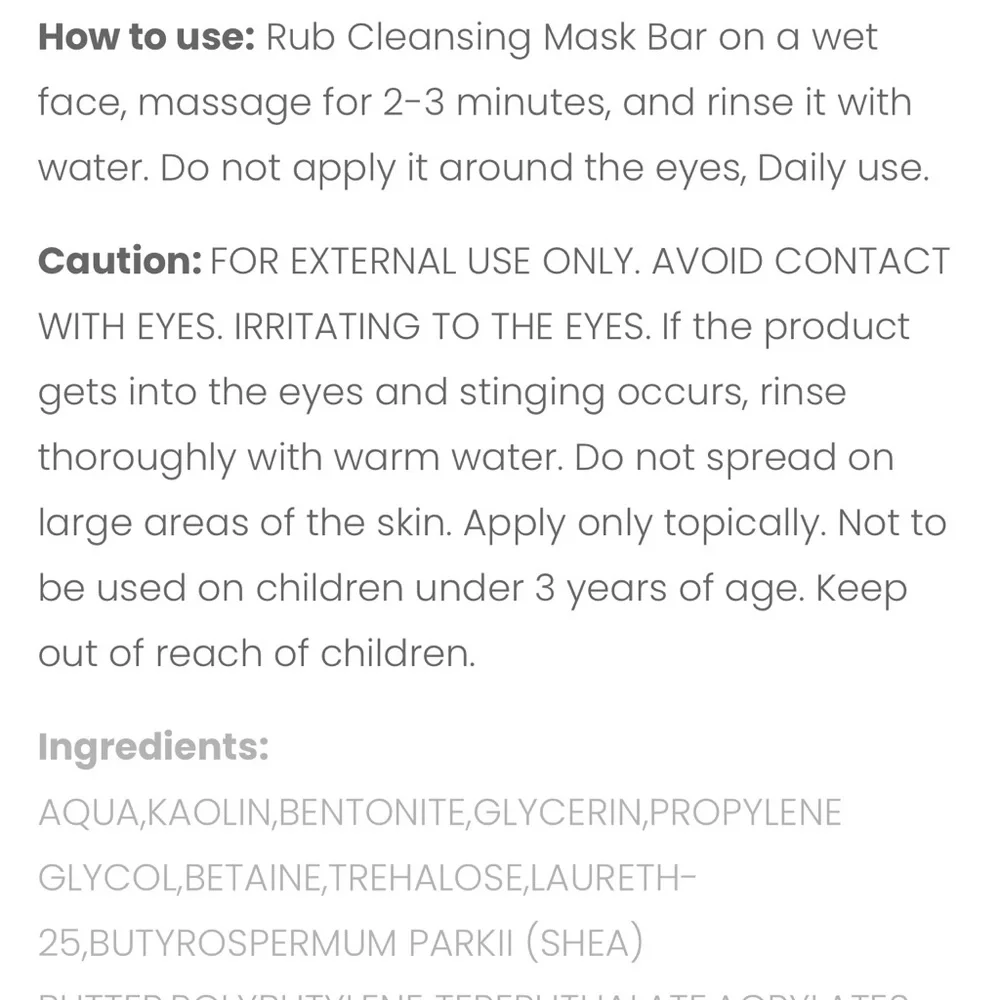 BELOW ZERO - black ice deep concentrate miracle cooling & cleansing mask bar